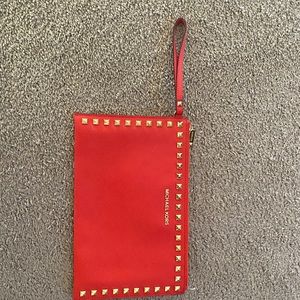 Michael Kors Coral Red Wristlet